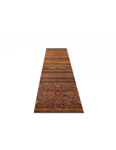 Rug Samarkand Pakistan 81x306 Terracotta Turquo
