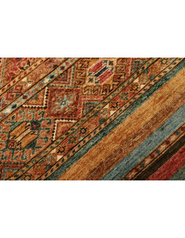 Rug Samarkand Pakistan 81x306 Terracotta Turquo