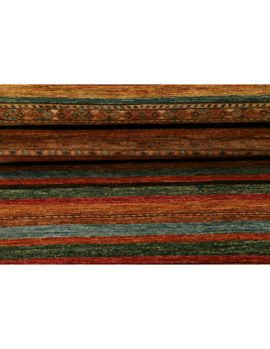 Rug Samarkand Pakistan 81x306 Terracotta Turquo