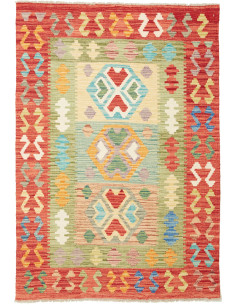 Kilim 102x148 Cm Kilim, Afghanistan, Hand-carded Wool warp: