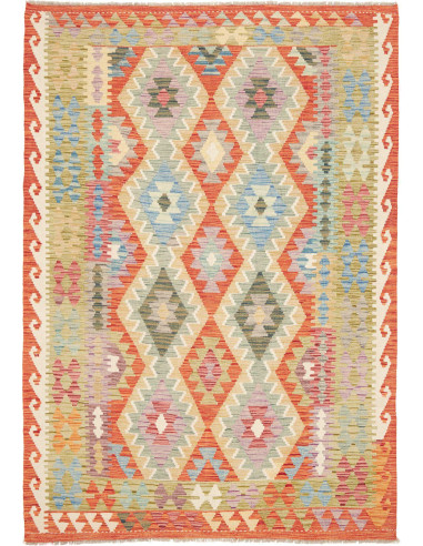 Tappeto Kilim Afghanistan 153x217 Arancione Ter