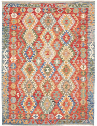 Rug Kilim Afghanistan 154x201 Terracotta Blue G