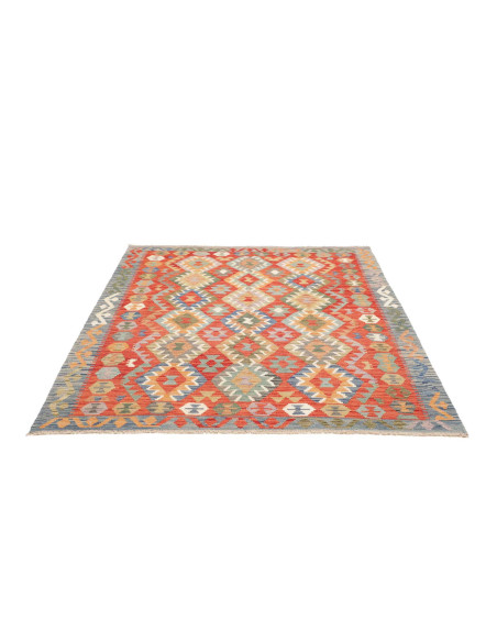 Rug Kilim Afghanistan 154x201 Terracotta Blue G