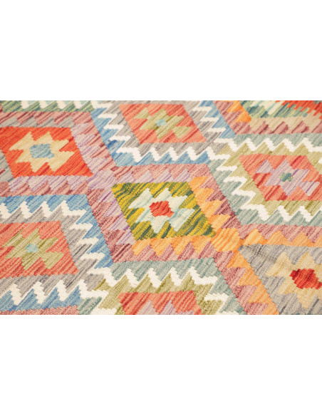 Rug Kilim Afghanistan 156x193 Red Orange Blue G