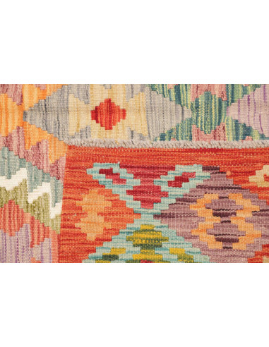 Rug Kilim Afghanistan 156x193 Red Orange Blue G