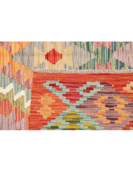 Rug Kilim Afghanistan 156x193 Red Orange Blue G