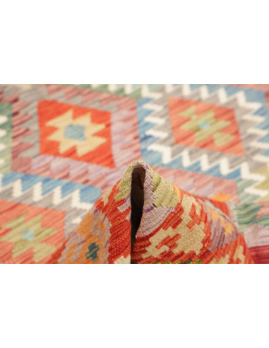 Rug Kilim Afghanistan 156x193 Red Orange Blue G