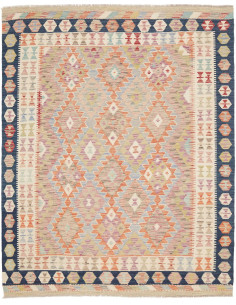 Tappeto Kilim Afghanistan 158x198 Beige Arancio