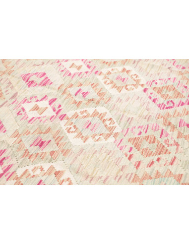 Rug Kilim Afghanistan 155x204 Cream Pink Mint