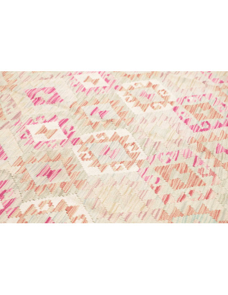 Rug Kilim Afghanistan 155x204 Cream Pink Mint
