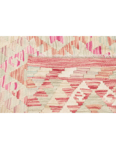 Rug Kilim Afghanistan 155x204 Cream Pink Mint