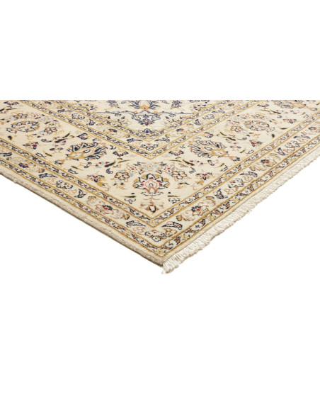 Rug Kashan Persia white maroon 201x303