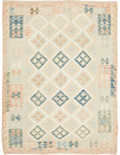 Tappeto Kilim Afghanistan 152x199 Beige Blu Cor