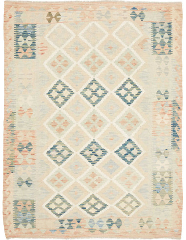 Rug Kilim Afghanistan 152x199 Beige Blue Coral