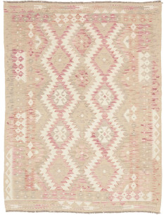 Tappeto Kilim Afghanistan 146x196 Beige Rosa Cr