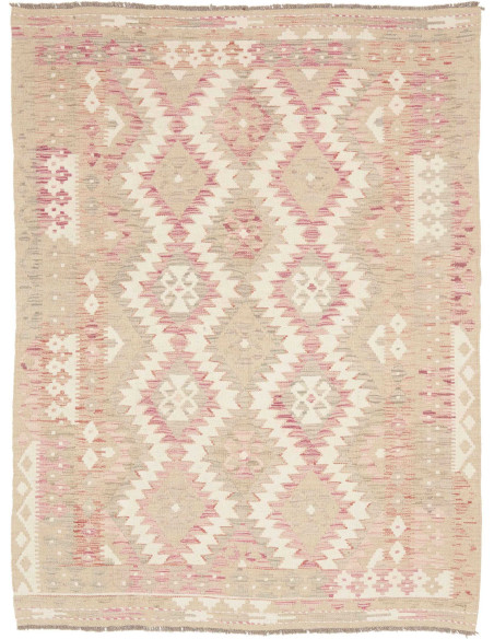 Rug Kilim Afghanistan 146x196 Beige Pink Cream