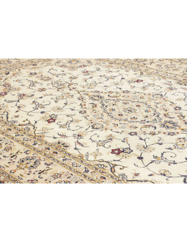 Rug Kashan Persia white maroon 201x303