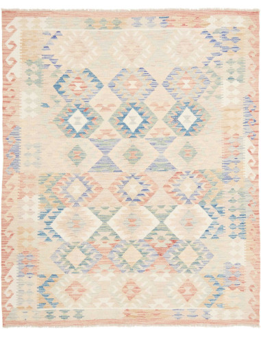 Rug Kilim Afghanistan 157x190 Cream Pastel Blue