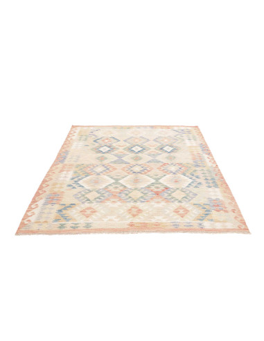 Rug Kilim Afghanistan 157x190 Cream Pastel Blue
