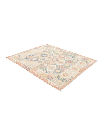 Rug Kilim Afghanistan 157x190 Cream Pastel Blue