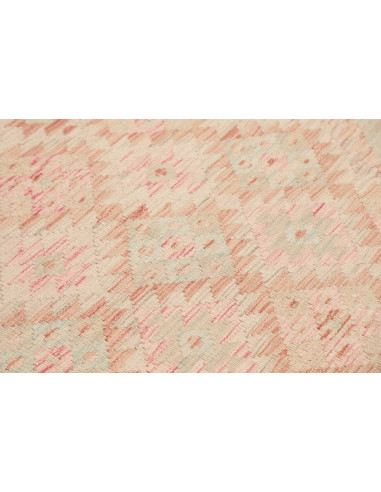 Rug Kilim Afghanistan 147x200 Cream Coral Pink
