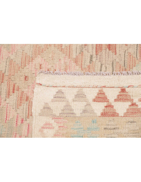 Rug Kilim Afghanistan 147x200 Cream Coral Pink