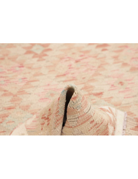 Rug Kilim Afghanistan 147x200 Cream Coral Pink