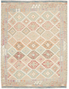 Tappeto Kilim Afghanistan 151x197 Beige Corallo