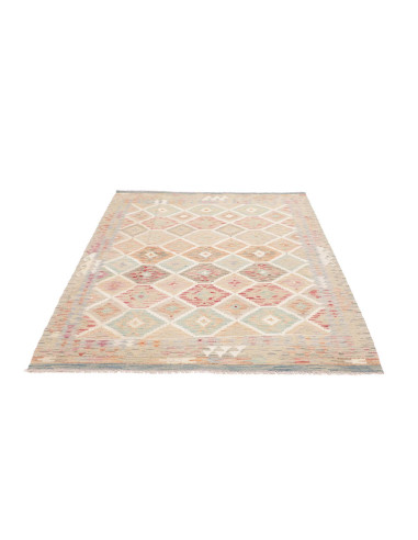 Rug Kilim Afghanistan 151x197 Beige Coral Blue