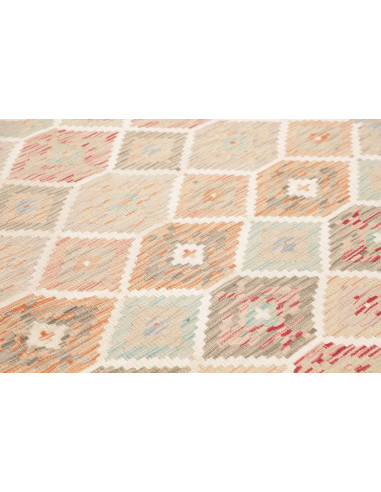 Rug Kilim Afghanistan 151x197 Beige Coral Blue