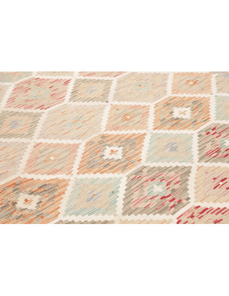 Rug Kilim Afghanistan 151x197 Beige Coral Blue