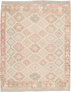 Tappeto Kilim Afghanistan 150x190 Beige Rosa Az