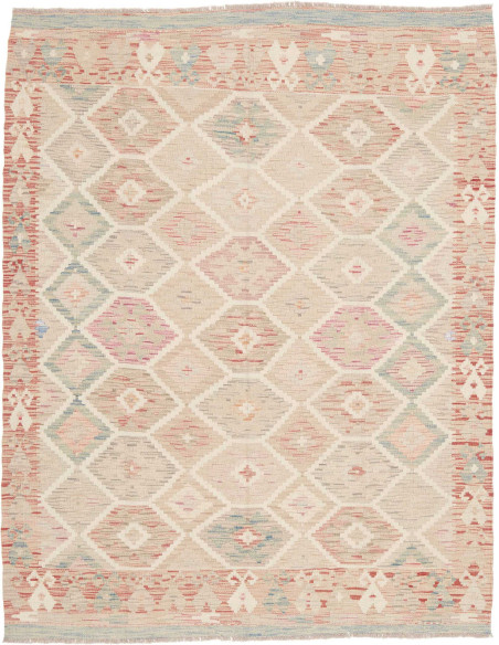 Rug Kilim Afghanistan 150x190 Beige Pink Dusty
