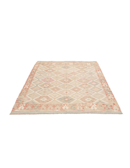 Rug Kilim Afghanistan 150x190 Beige Pink Dusty
