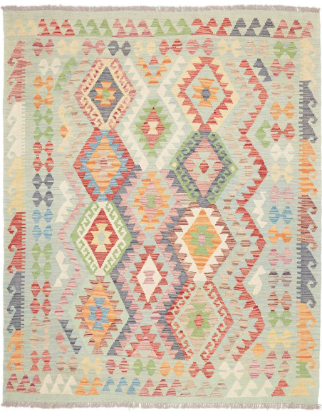 Rug Kilim Afghanistan 161x195 Aquamarine Red Or