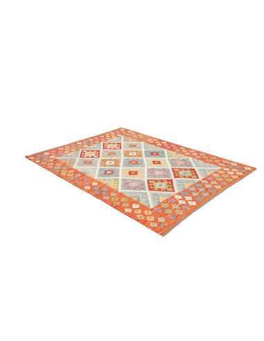 Rug Kilim Afghanistan 150x194 Orange Light Blue