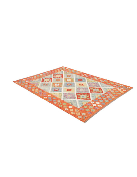Rug Kilim Afghanistan 150x194 Orange Light Blue