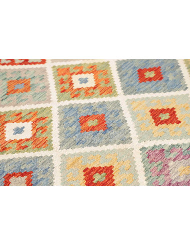 Rug Kilim Afghanistan 150x194 Orange Light Blue