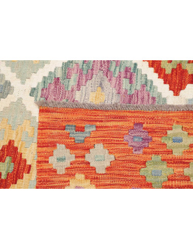 Rug Kilim Afghanistan 150x194 Orange Light Blue
