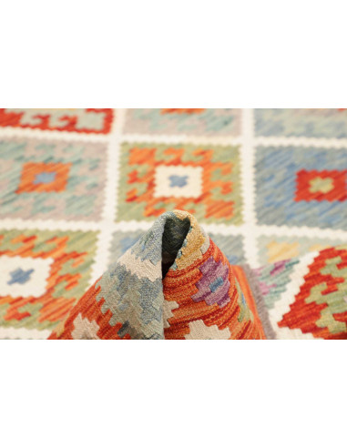Rug Kilim Afghanistan 150x194 Orange Light Blue