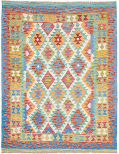 Rug Kilim Afghanistan 152x196 Sky Blue Orange R