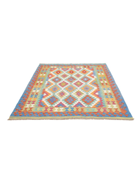 Rug Kilim Afghanistan 152x196 Sky Blue Orange R
