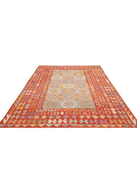 Rug Kilim Afghanistan 200x303 Red Orange Terrac