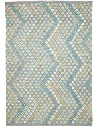 Rug Kilim Afghanistan 207x294 Light Blue Turquo