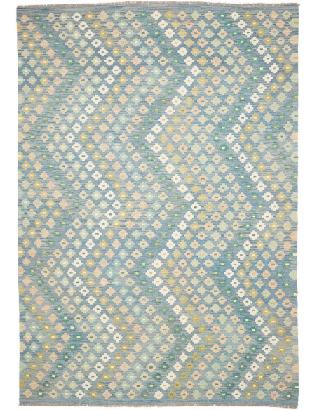 Rug Kilim Afghanistan 207x294 Light Blue Turquo
