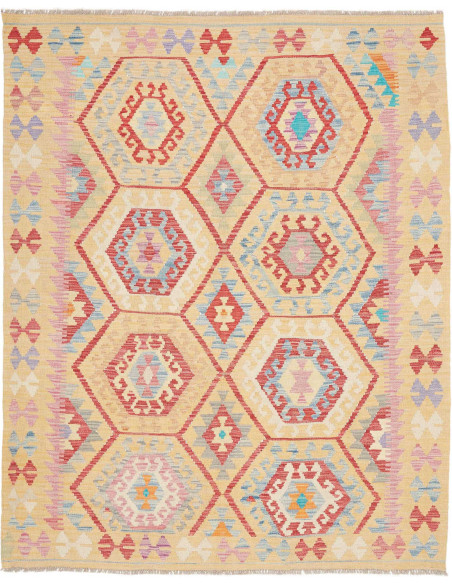 Rug Kilim Afghanistan 155x193 Creamy Yellow Ter