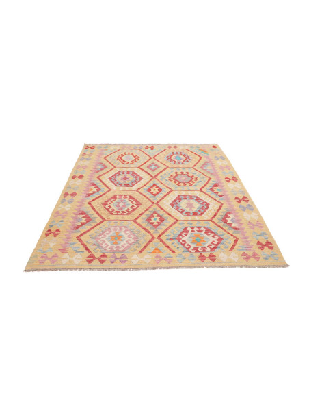 Rug Kilim Afghanistan 155x193 Creamy Yellow Ter