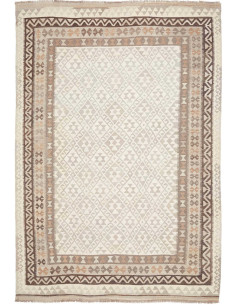 Rug Kilim Afghanistan 205x302 Ivory Beige Dark