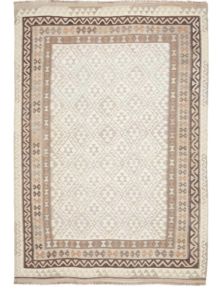 Rug Kilim Afghanistan 205x302 Ivory Beige Dark