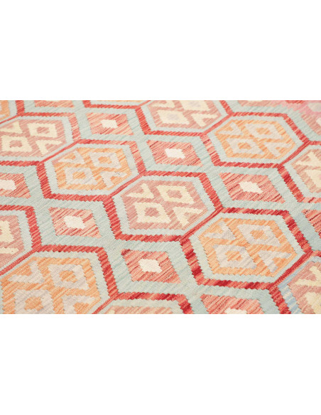 Rug Kilim Afghanistan 203x295 Pink Light Blue I